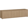 LOWBOARD  in 154,2/42,5/34,9 cm  - Eichefarben/Grau, MODERN, Holzwerkstoff/Kunststoff (154,2/42,5/34,9cm) - Carryhome