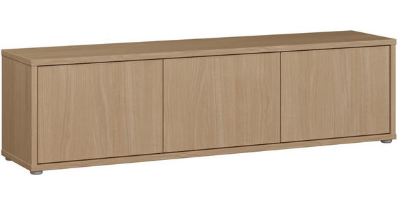 LOWBOARD  in 154,2/42,5/34,9 cm  - Eichefarben/Grau, MODERN, Holzwerkstoff/Kunststoff (154,2/42,5/34,9cm) - Carryhome