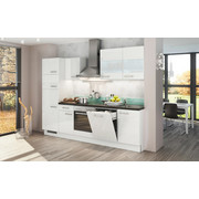 KÜCHENBLOCK E-Geräte, Spüle, Soft-Close-System - Weiß, Design (280cm) - Stylife