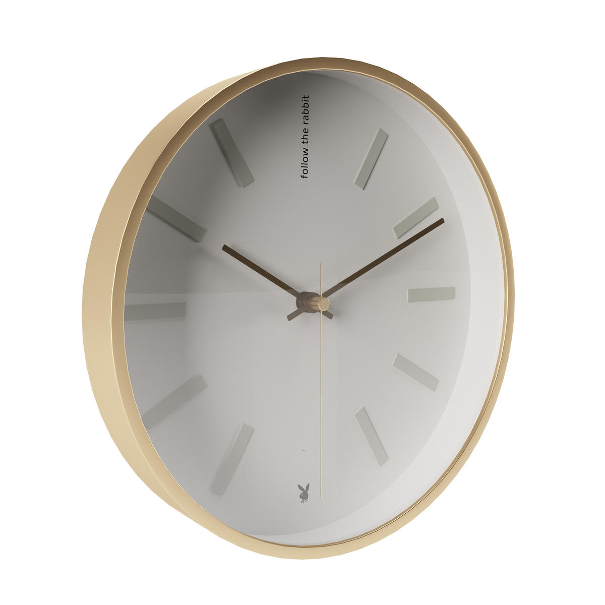 WANDUHR  Goldfarben  - Goldfarben, Basics, Kunststoff/Metall (28/28/4cm) - Playboy