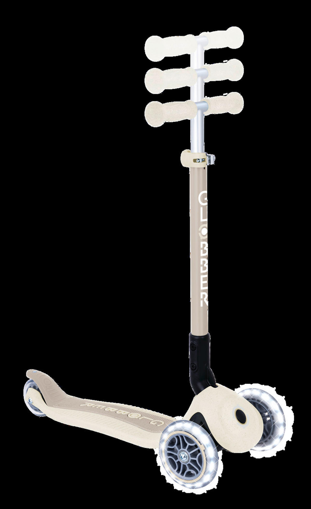 KINDERSCOOTER PRIMO FOLDABLE LIGHTS  - Perlmutt, Basics, Kunststoff (57,5/28/77,5cm) - GLOBBER