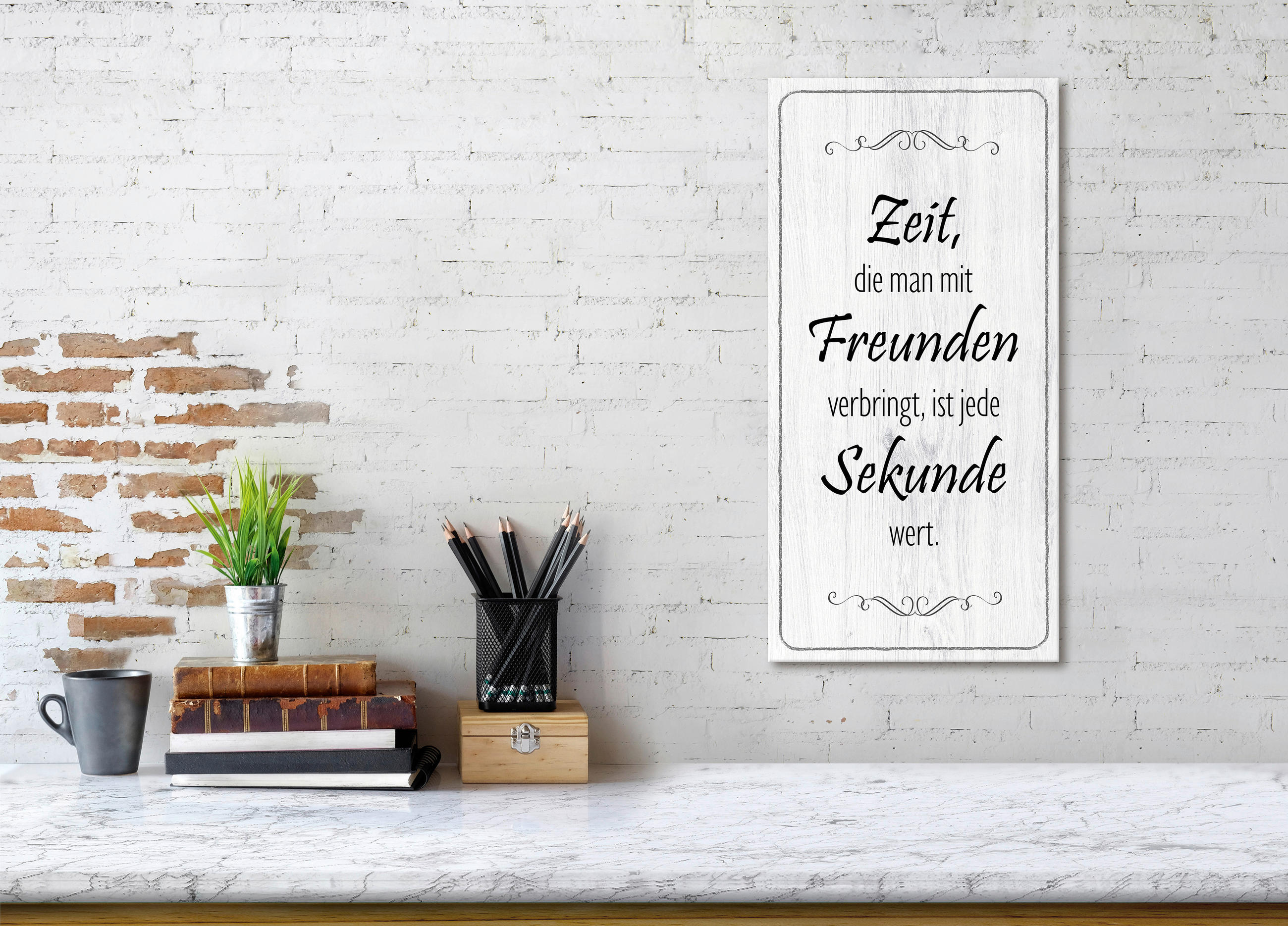 DEKOPANEEL Text  - Multicolor, Basics, Holz (20/40/0,3cm) - Euroart