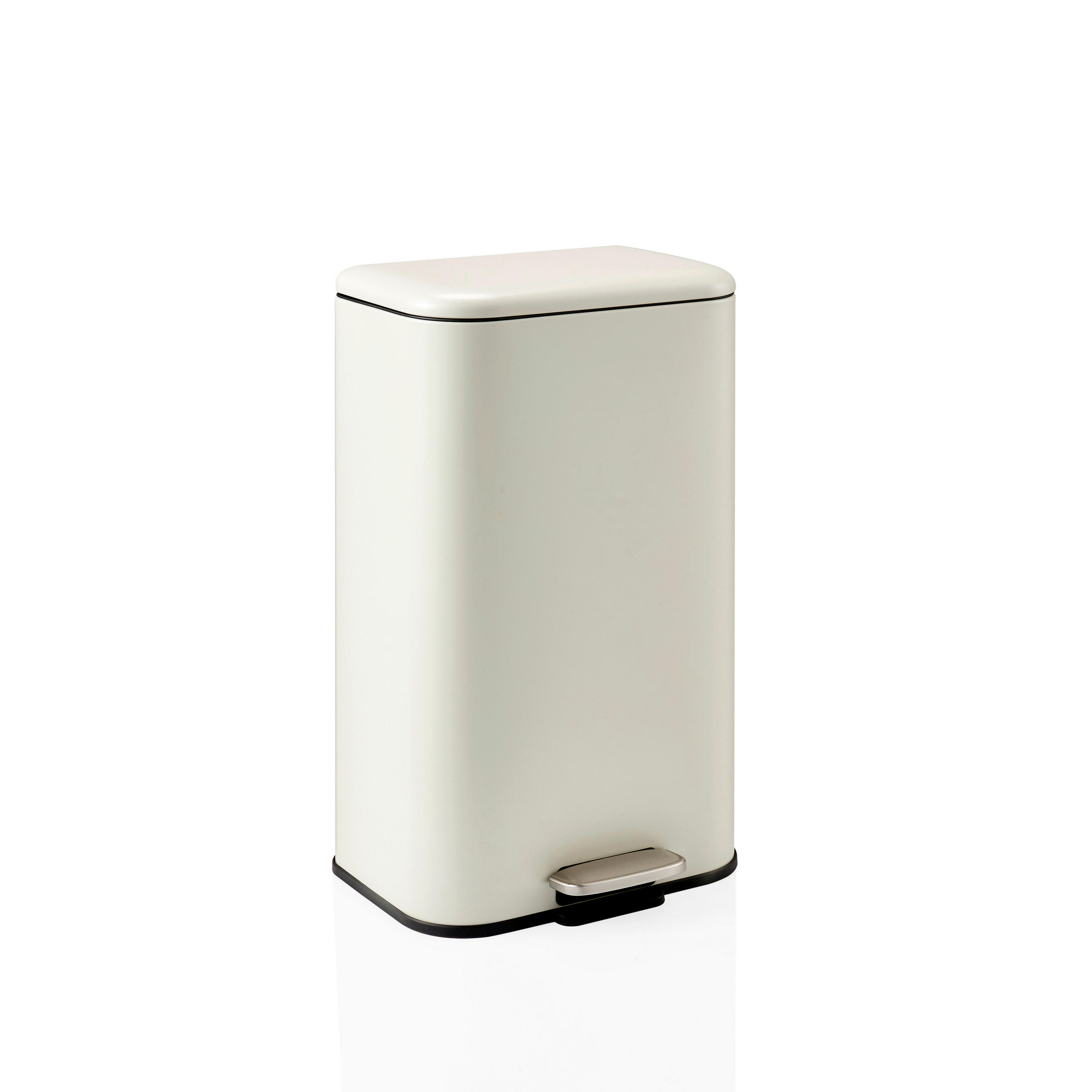 ABFALLEIMER 30 l  Metall  - Beige/Schwarz, MODERN, Kunststoff/Metall (29/62/35cm) - MID.YOU