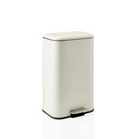 ABFALLEIMER 30 l  Metall  - Beige/Schwarz, MODERN, Kunststoff/Metall (29/62/35cm) - MID.YOU
