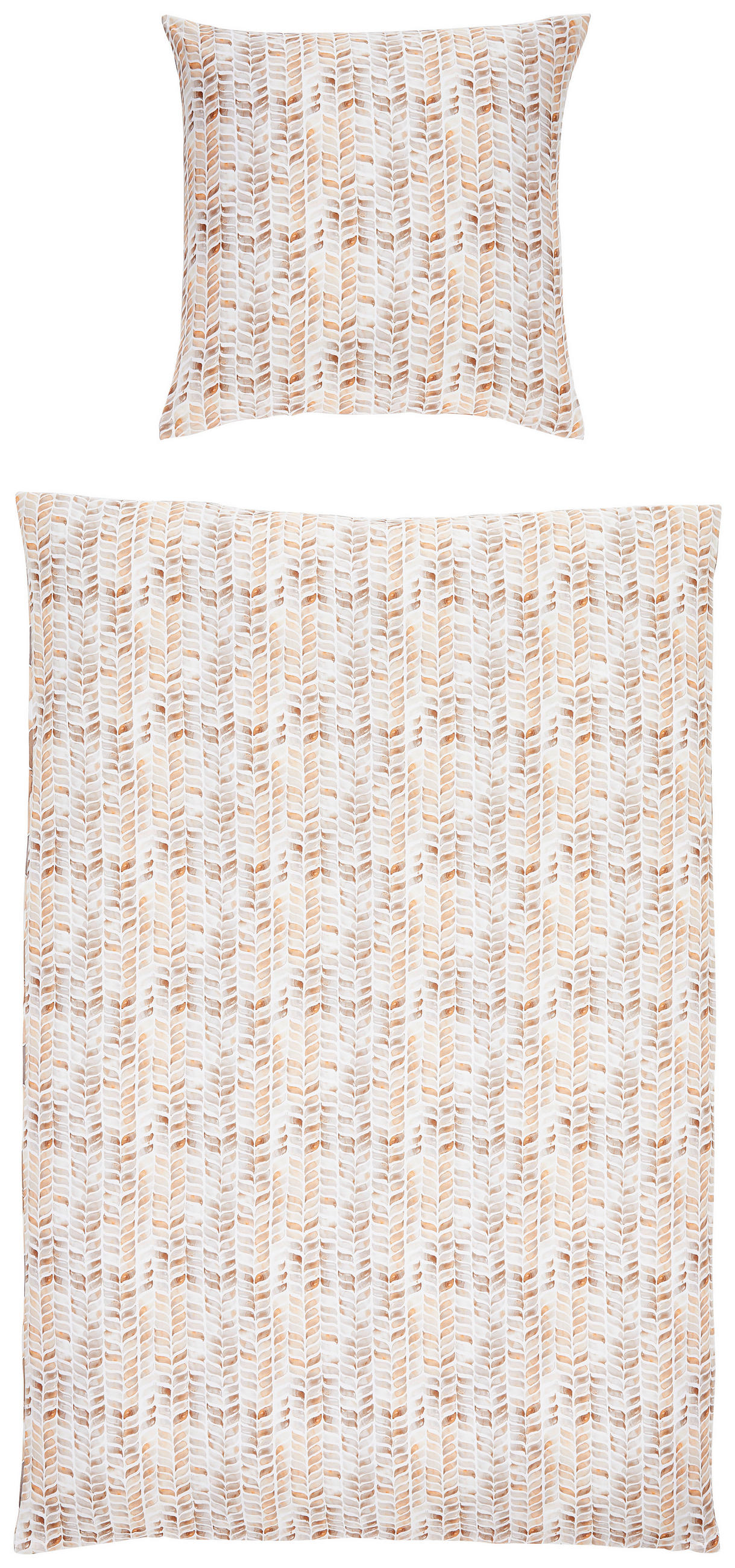 WENDEBETTWÄSCHE SHAPE Satin 135/200 cm  - Cognac, Basics, Textil (135/200cm) - Estella