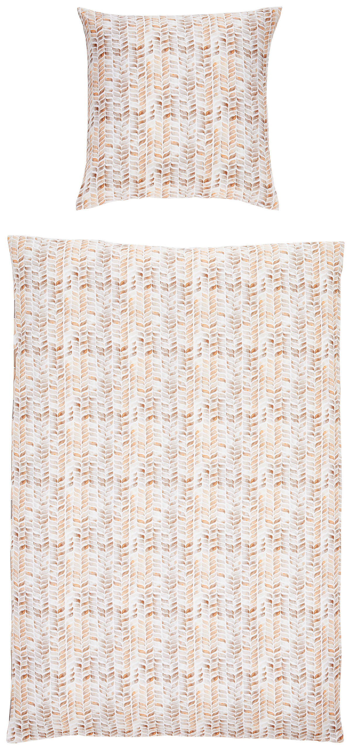 WENDEBETTWÄSCHE SHAPE Satin 135/200 cm  - Cognac, Basics, Textil (135/200cm) - Estella