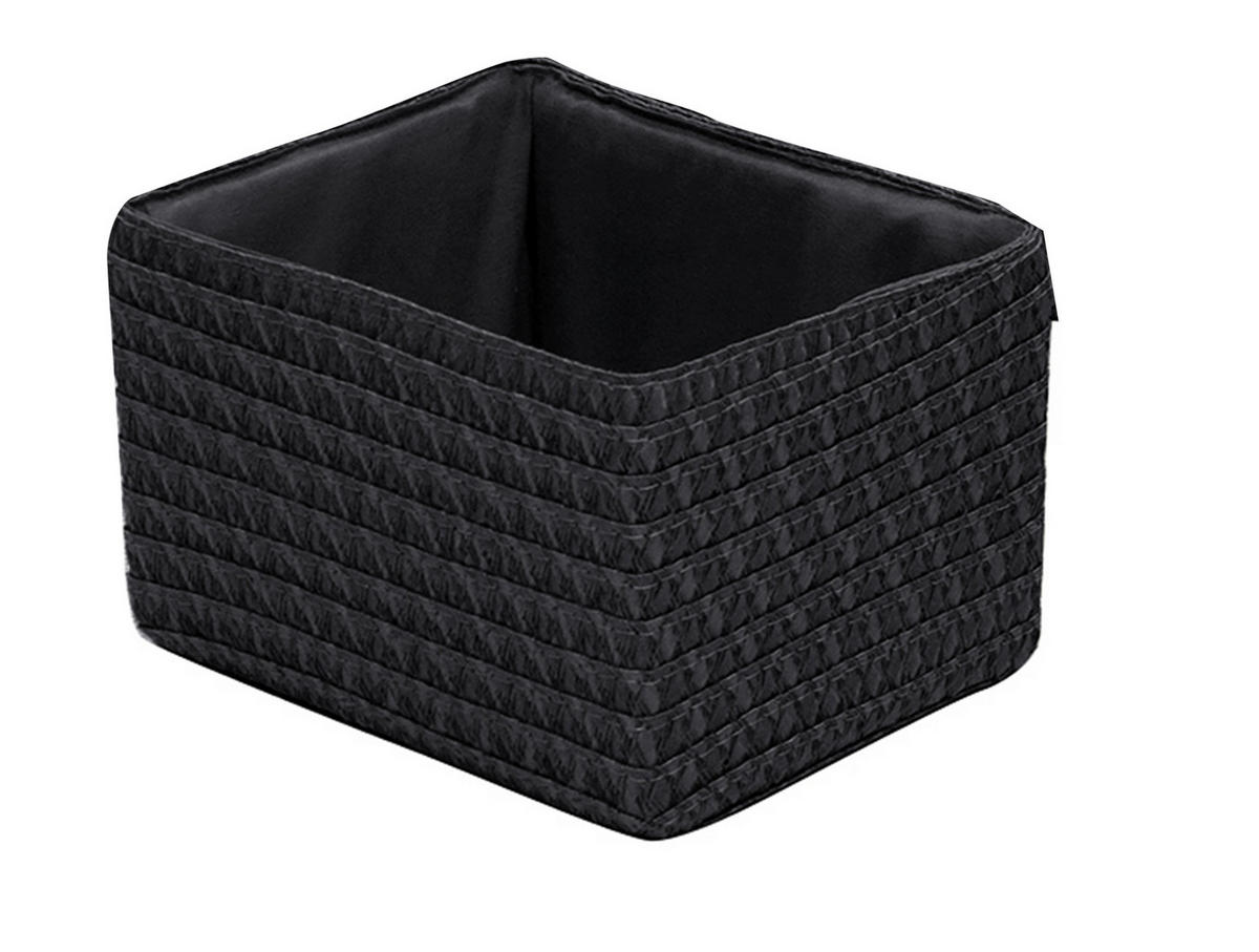 REGALKORB 19/15/12 cm   - Schwarz, Basics, Kunststoff/Textil (19/15/12cm) - Landscape