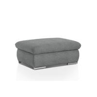 HOCKER in Textil Dunkelgrau  - Chromfarben/Dunkelgrau, Design, Textil/Metall (101/45/74cm) - Livetastic