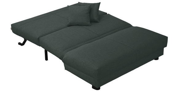 SCHLAFSOFA Webstoff Dunkelgrau  - Dunkelgrau/Schwarz, Design, Textil/Metall (145/85/100cm) - Carryhome