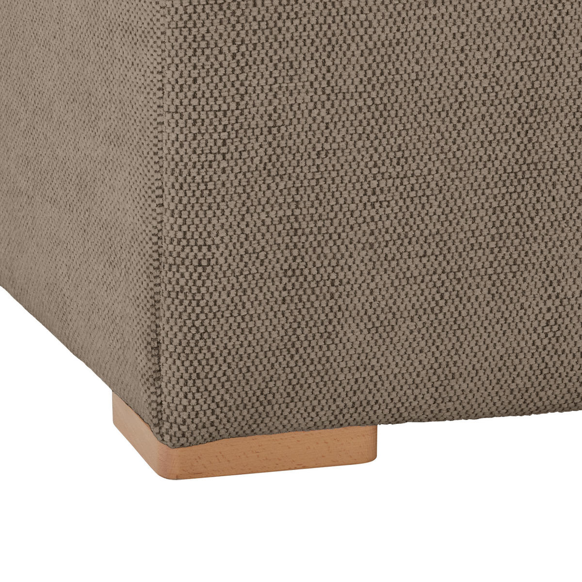 HOCKER in Textil Braun  - Buchefarben/Braun, Konventionell, Holz/Textil (101/44/92cm) - Livetastic