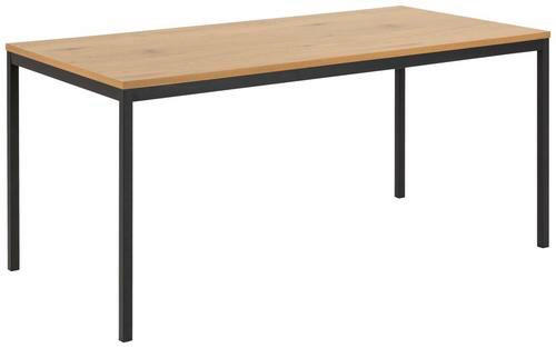 ESSTISCH in Metall, Holzwerkstoff - Eichefarben/Schwarz, KONVENTIONELL, Holzwerkstoff/Metall (160/74/80cm) - MID.YOU