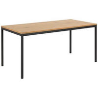 JÍDELNÍ STŮL, černá, barvy dubu, 160/74/80 cm - černá/barvy dubu, Konvenční, kov/kompozitní dřevo (160/74/80cm) - MID.YOU