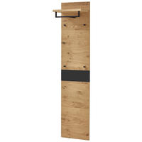 GARDEROBENPANEEL  in 42/183/27 cm  - Eichefarben/Schwarz, Design, Holz (42/183/27cm)
