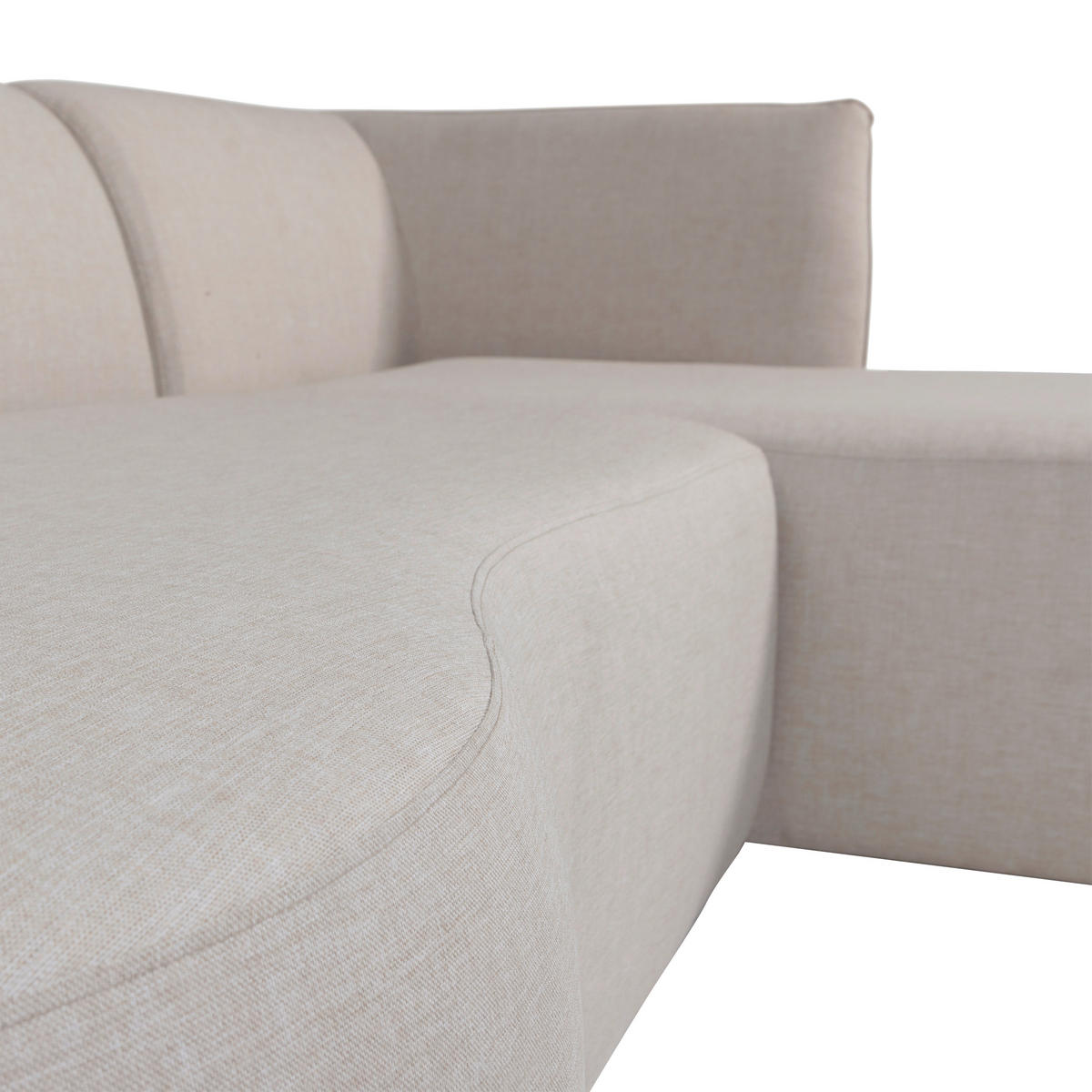 LOUNGEGARNITUR  258/168 cm  Aluminium  - Naturfarben, MODERN, Textil/Metall (258/168cm) - Livetastic