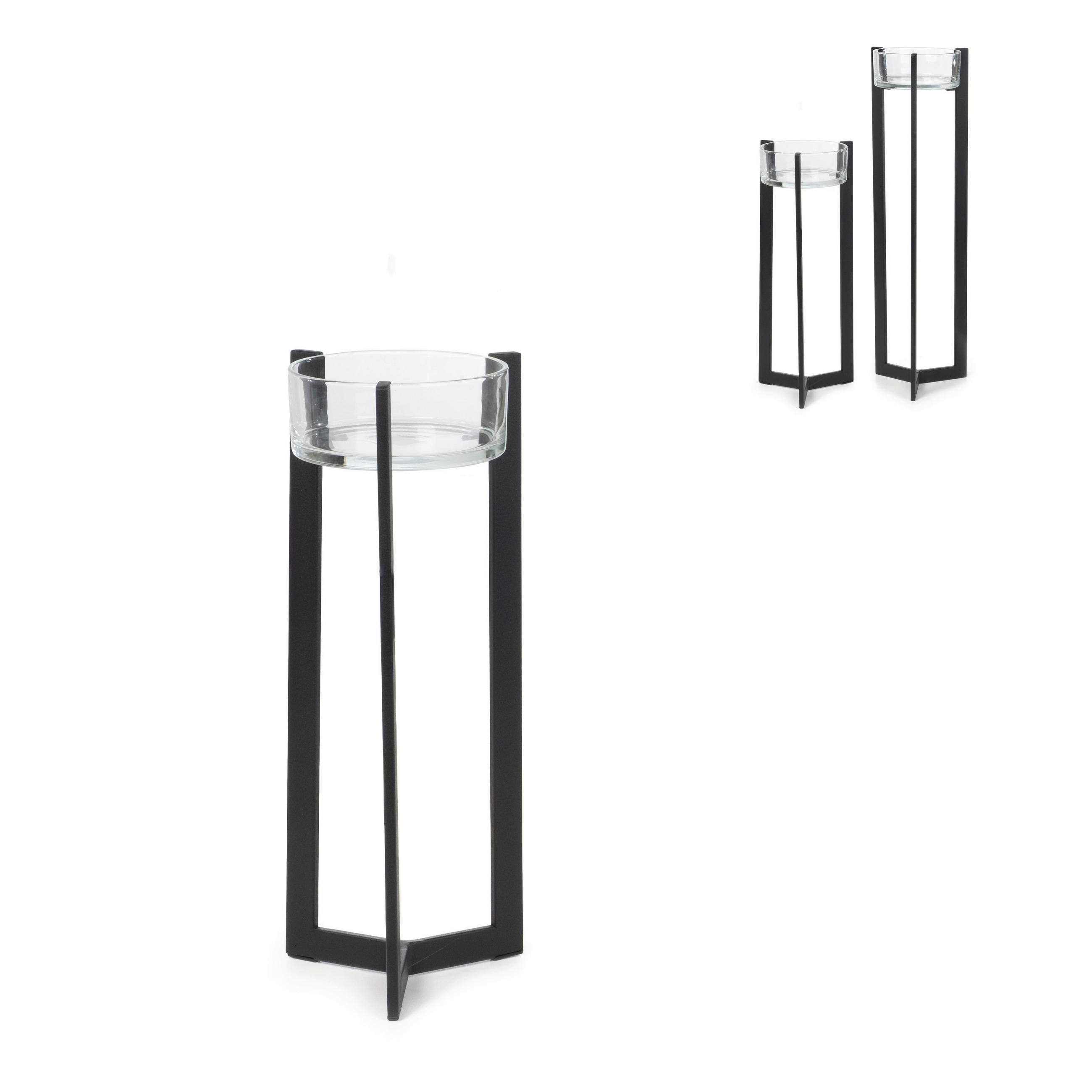 DEKOSCHALE - Klar/Schwarz, Basics, Metall (21/75cm)