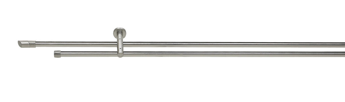OKRÚHLA TYČ S PRÍSLUŠENSTVOM 200 cm - farba ušľachtilej ocele, Basics, kov (200cm) - Homeware