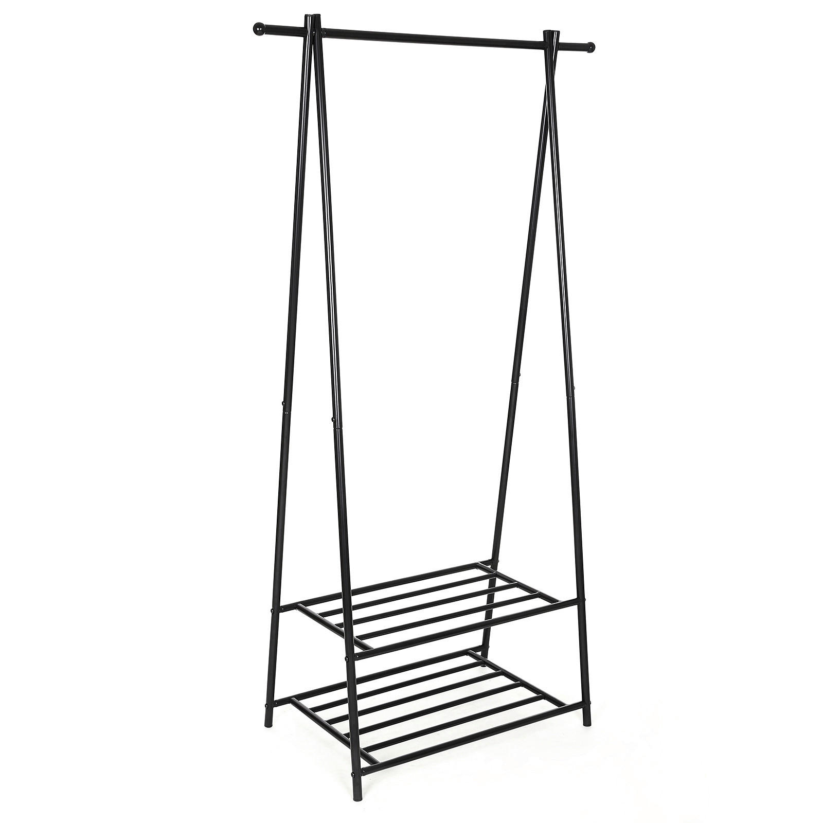 KLEIDERSTÄNDER in Schwarz 64/155/41 cm   - Schwarz, Basics, Kunststoff/Metall (64/155/41cm)