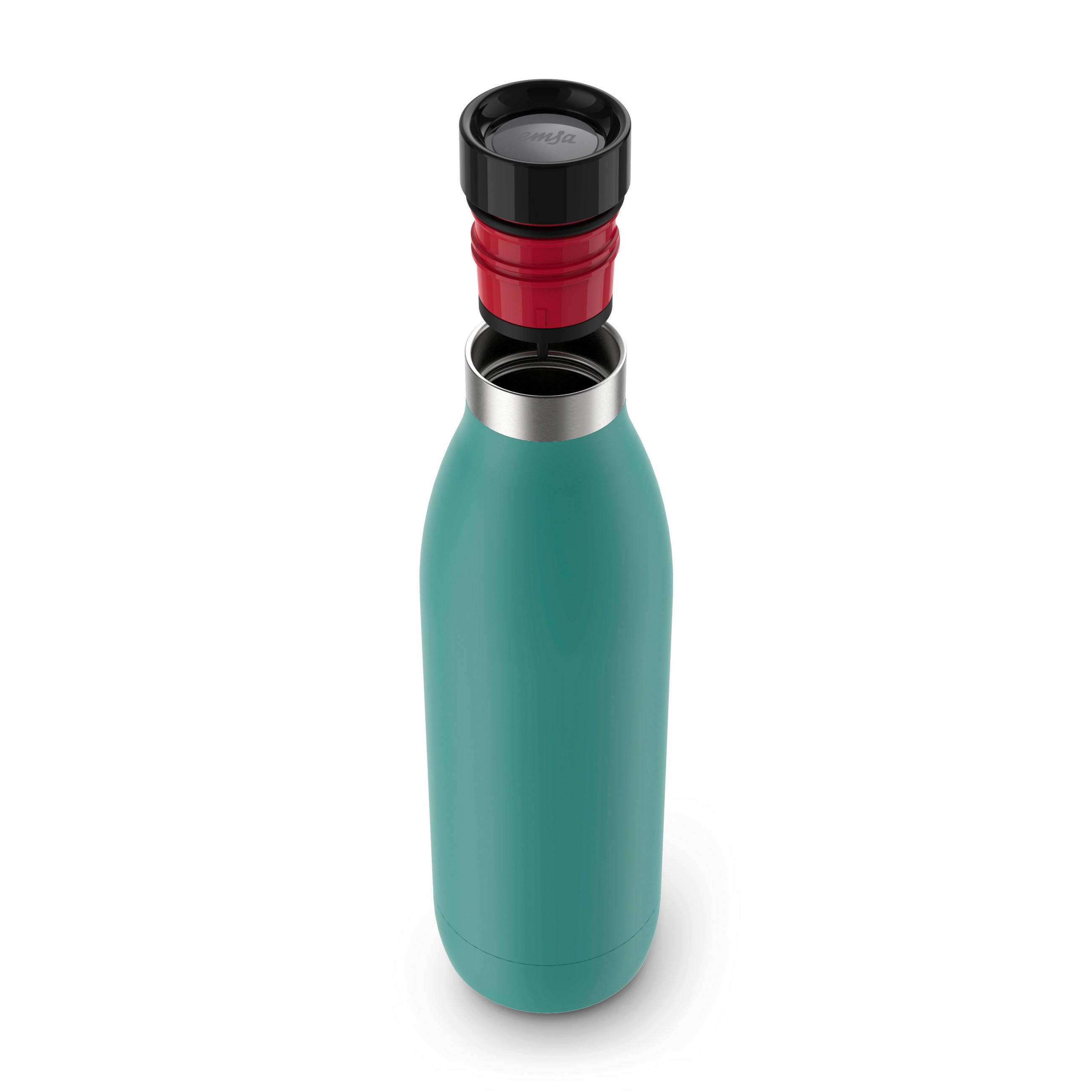 ISOLIERFLASCHE BLUDROP 0,7 L  - Petrol, Basics, Metall (0,7l) - Emsa