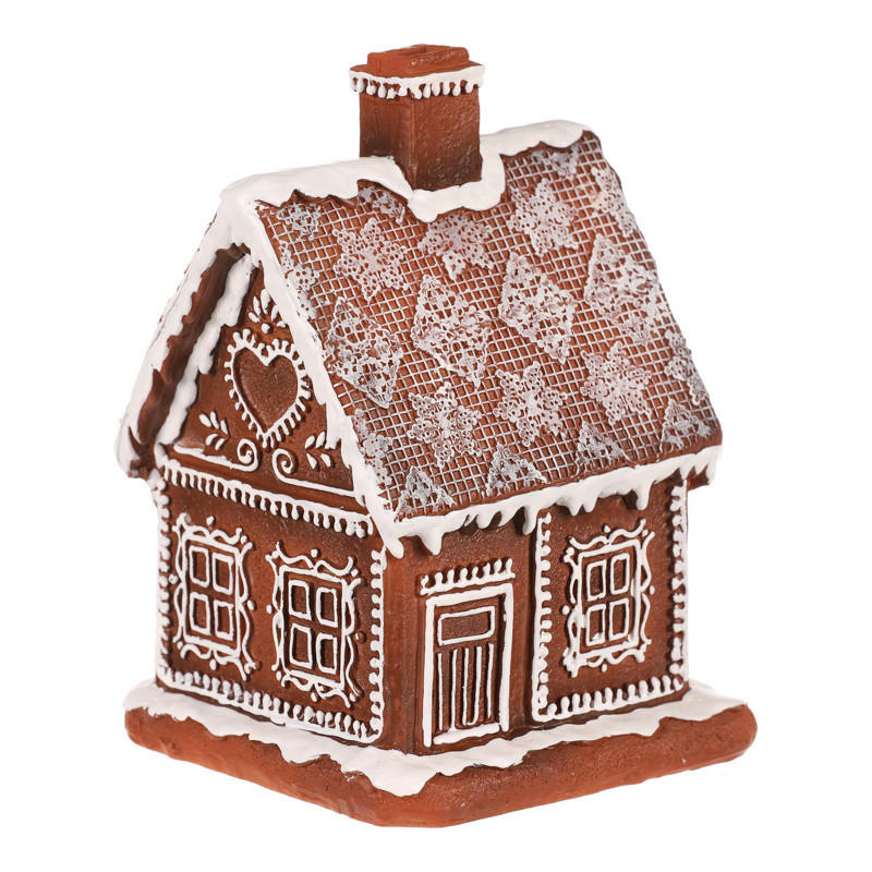 VÁNOČNÍ FIGURKA - hnědá, Basics, plast (13/18/13cm)