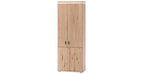 GARDEROBE 5-teilig  in 260/204/38 cm  - Eichefarben, Natur, Holz/Holzwerkstoff (260/204/38cm) - Linea Natura