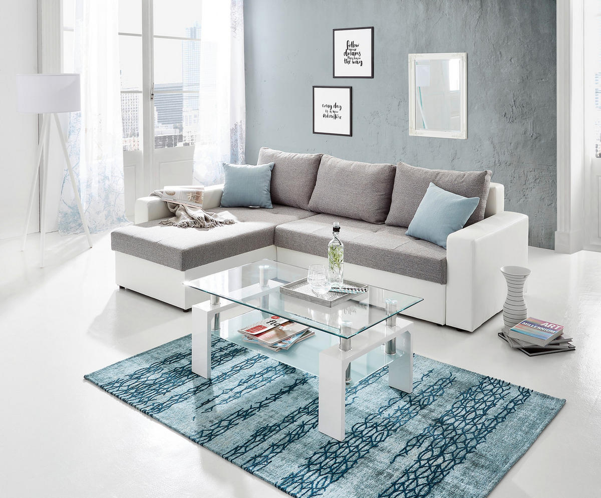 SOFFBORD i metall, glas, trämaterial 100/60/45 cm  - vit högglans, Design, metall/trämaterial (100/60/45cm) - Best Price