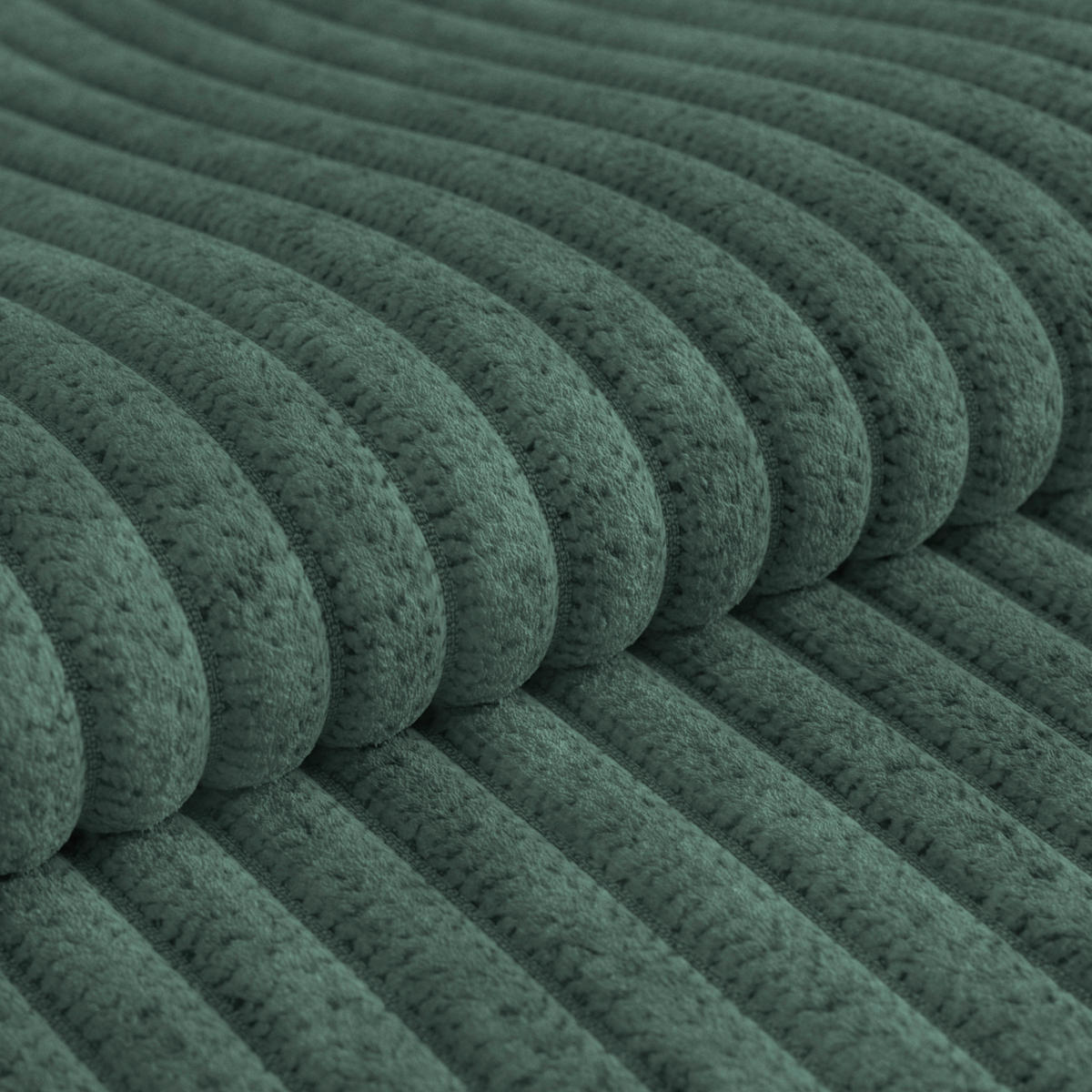 HOCKER in Textil Waldgrün  - Waldgrün/Chromfarben, Konventionell, Textil/Metall (108/46/108cm) - Livetastic