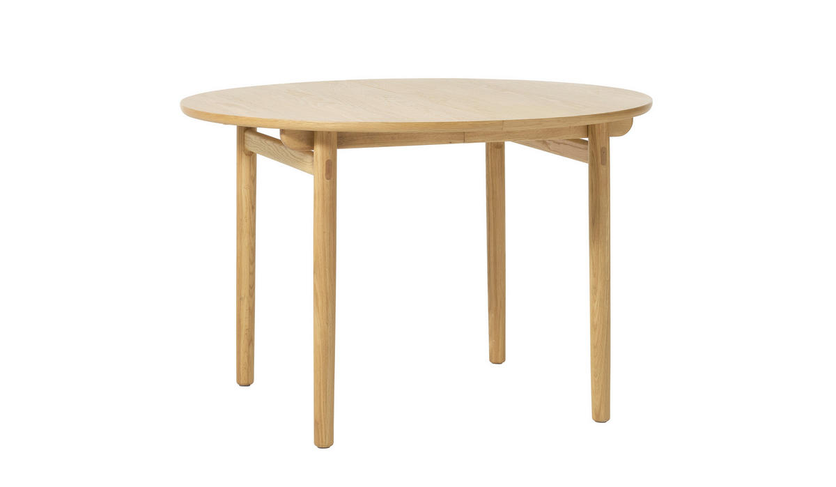 MATBORD 120/120/74 cm delar i massivt trä  trämaterial rund ekfärgad  - ekfärgad, Design, trämaterial (120/120/74cm) - Lomoco