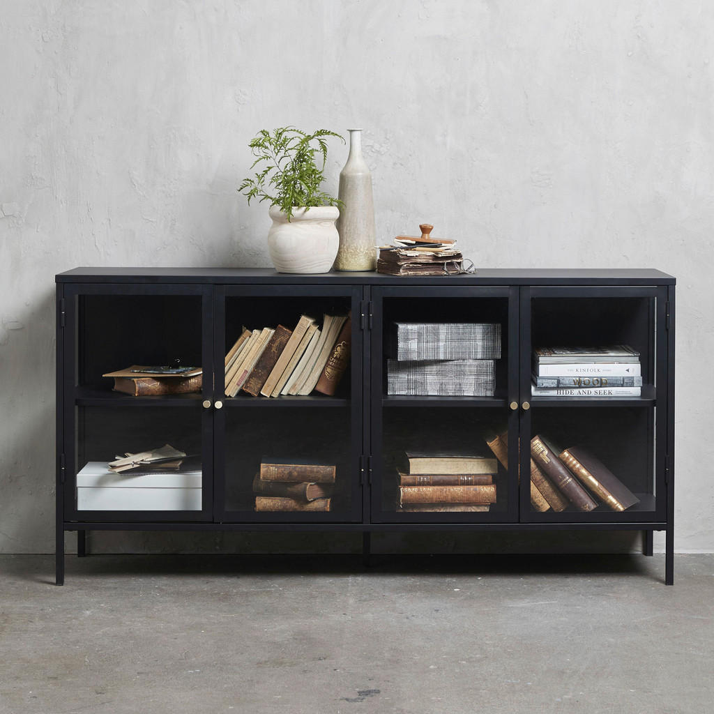 Thumbnail - Xora Sideboard, Schwarz, Metall, 2 Fächer, 170x85x40 cm, erweiterbar, Beimöbel erhältlich, stehend, Wohnzimmer, Kommoden...