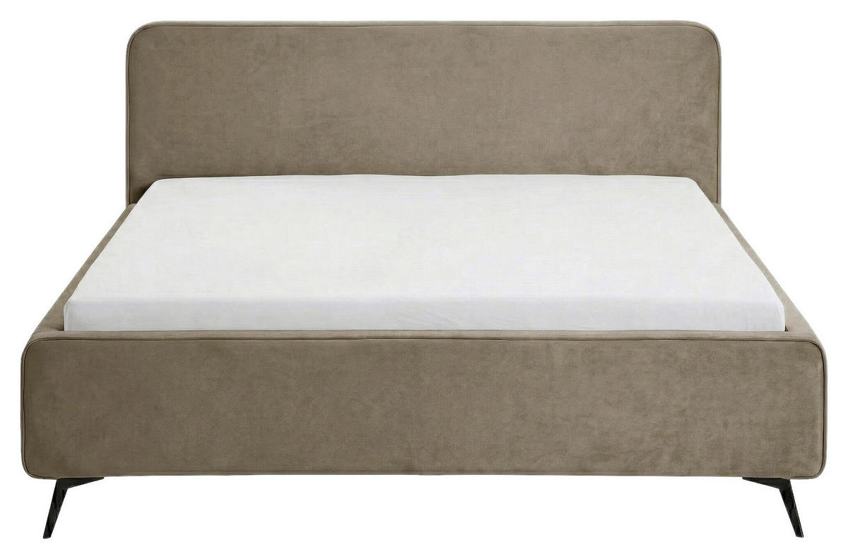 POLSTERBETT Braun 180/200 cm  - Schwarz/Braun, MODERN, Holz/Textil (180/200cm) - MID.YOU