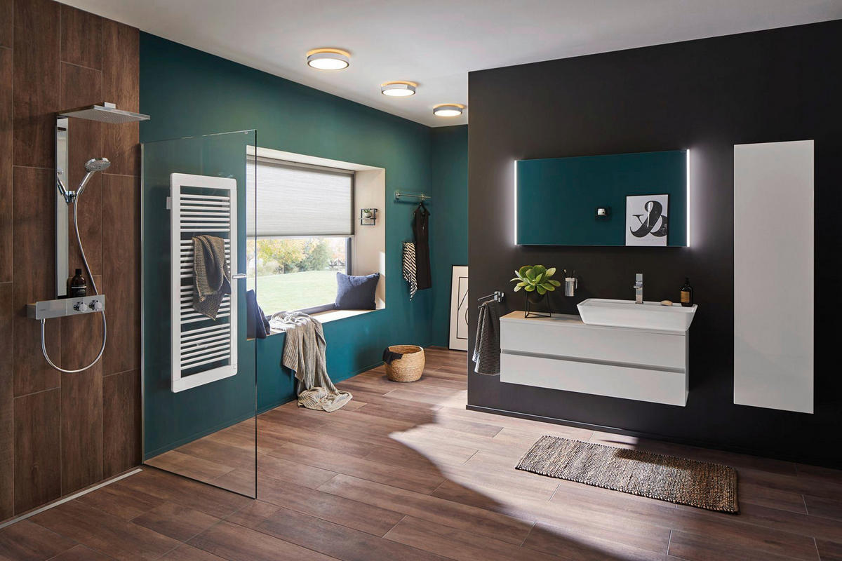 BADEZIMMER-DECKENLEUCHTE Aviar 30/6,2 cm   - Chromfarben, Design, Kunststoff (30/6,2cm) - Paulmann