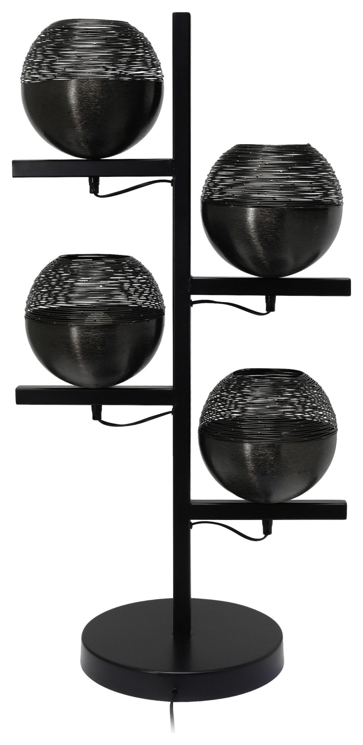 STOJACÍ LAMPA, 31/39/92 cm  - černá, Basics, kov (31/39/92cm) - MID.YOU