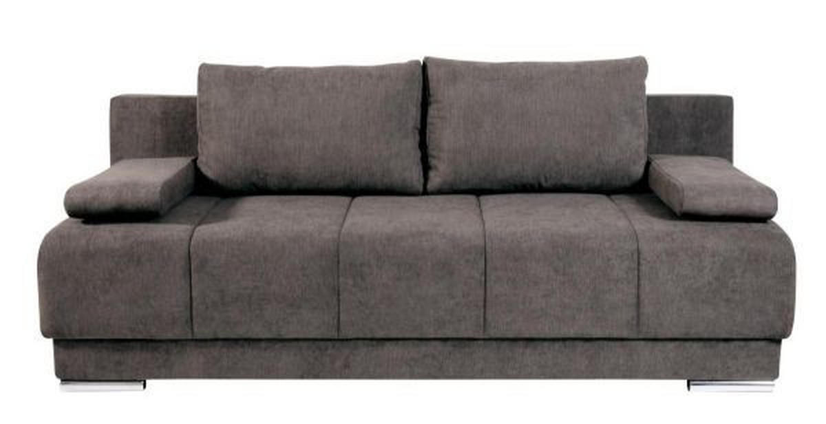 3-SED,  temno rjava tekstil  - temno rjava, Design, tekstil (200/90/95cm) - Cantus