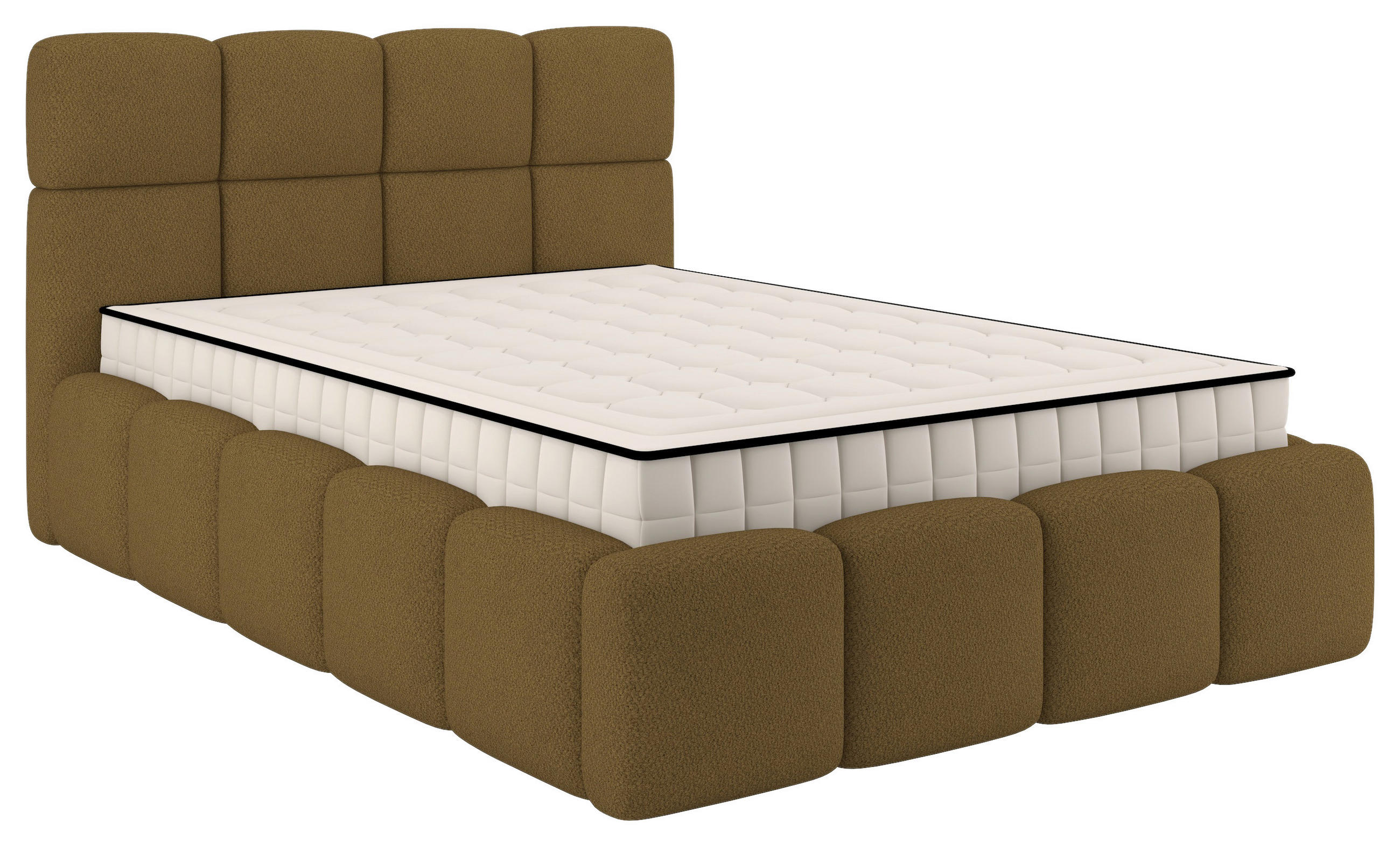 Polsterbett Cloudy Mit Matratze Braun, Lf: 120x200 Cm