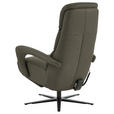 RELAXSESSEL in Leder Graubraun  - Graubraun/Schwarz, Design, Leder/Metall (76/110/86cm) - Dieter Knoll