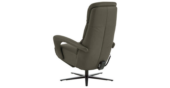 RELAXSESSEL in Leder Graubraun  - Graubraun/Schwarz, Design, Leder/Metall (76/110/86cm) - Dieter Knoll
