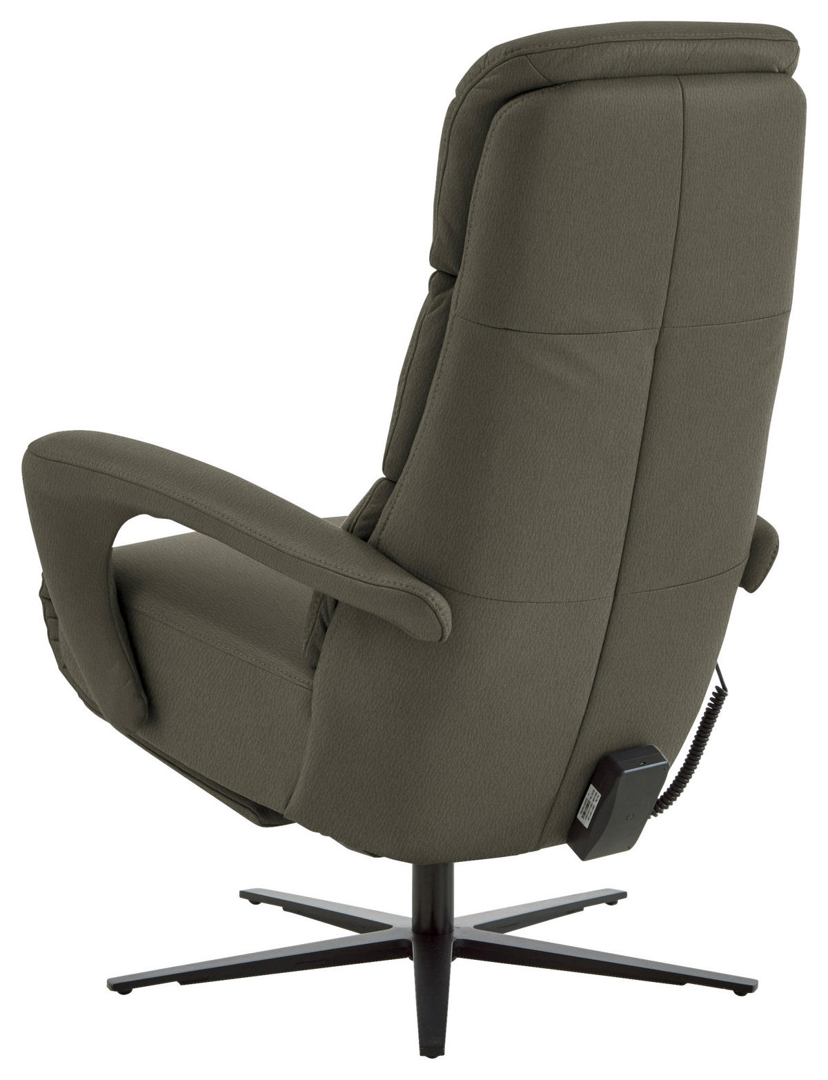 RELAXSESSEL in Leder Graubraun  - Graubraun/Schwarz, Design, Leder/Metall (76/110/86cm) - Dieter Knoll