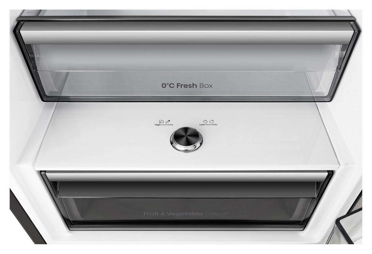 KÜHL-GEFRIER-KOMBINATION 59,5/185,6/60 cm RB3K330SAFC  - Schwarz, Basics (59,5/185,6/60cm) - Hisense