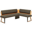 ECKBANK 235/165 cm  in Schlammfarben, Wildeiche  - Wildeiche/Schlammfarben, Design, Holz/Textil (235/165cm) - Venda