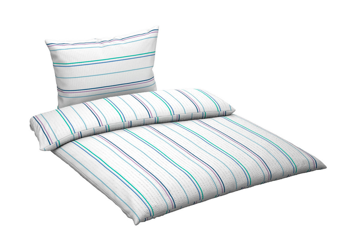 BETTWÄSCHE Mavie Seersucker 140/200 cm  - Multicolor, KONVENTIONELL, Textil (140/200cm) - Esposa