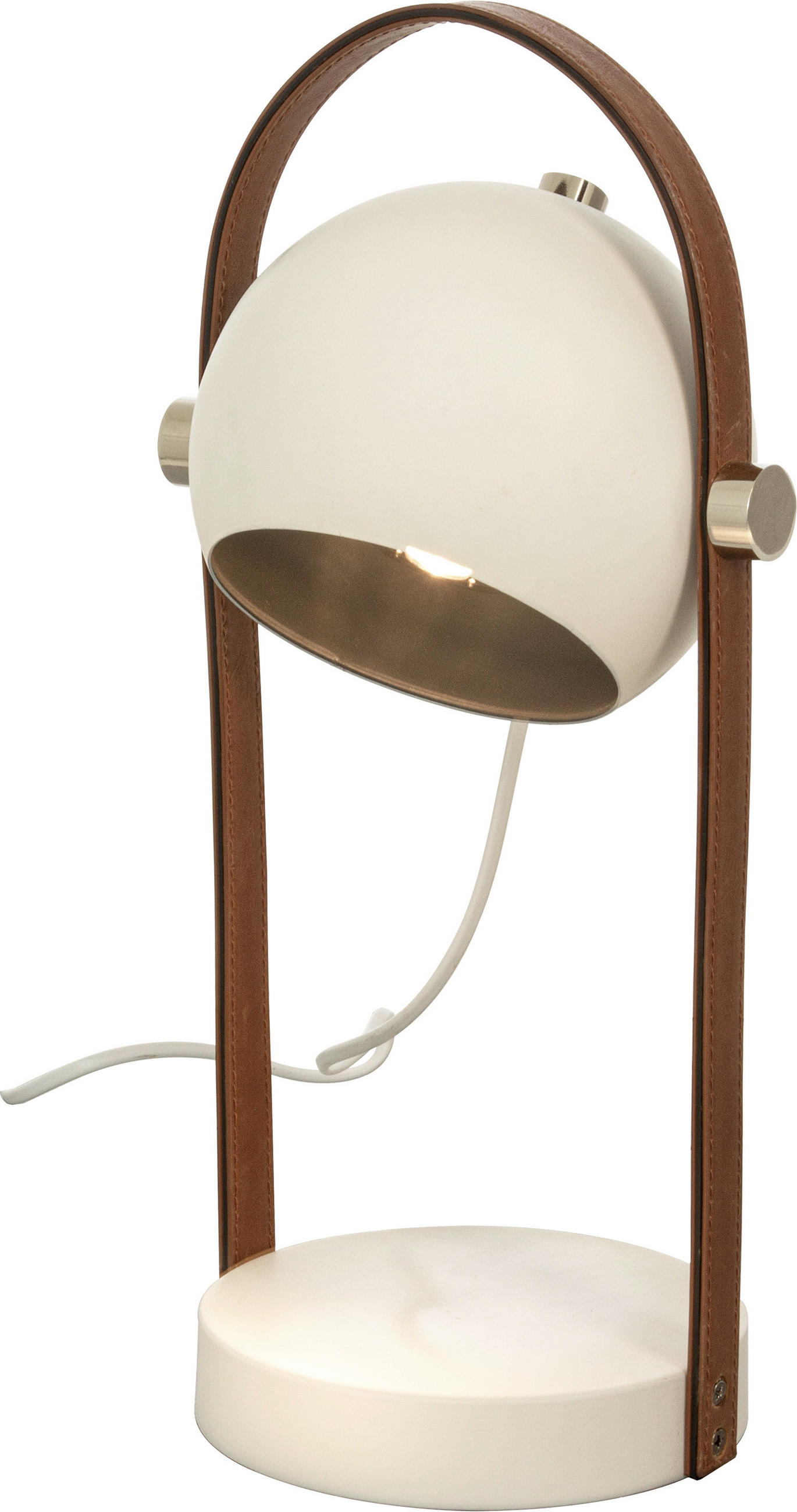 BORDSLAMPA 19/38/15 cm   - vit/kromfärg, Design, metall/textil (19/38/15cm)