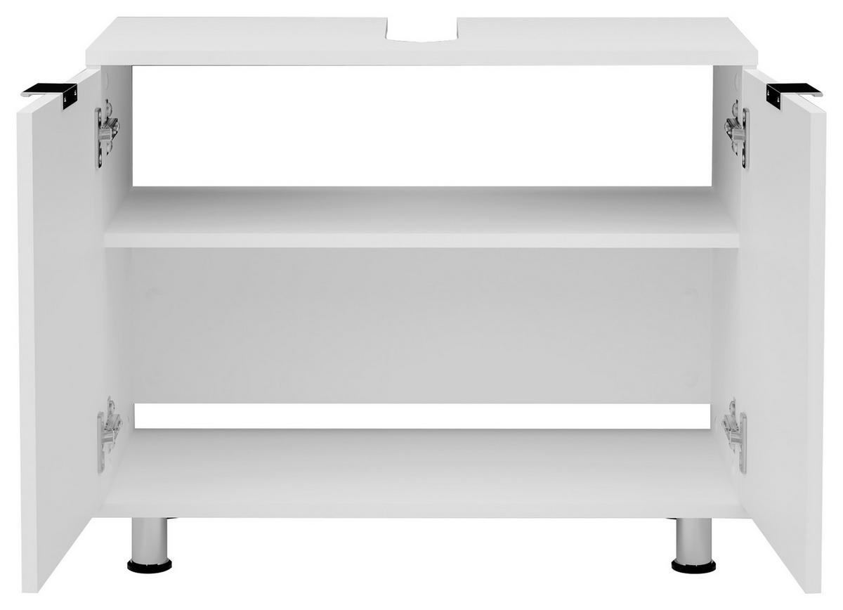 SKŘÍŇKA POD UMYVADLO, bílá, 70/57/33 cm - bílá/barvy stříbra, Moderní, kov/kompozitní dřevo (70/57/33cm) - MID.YOU