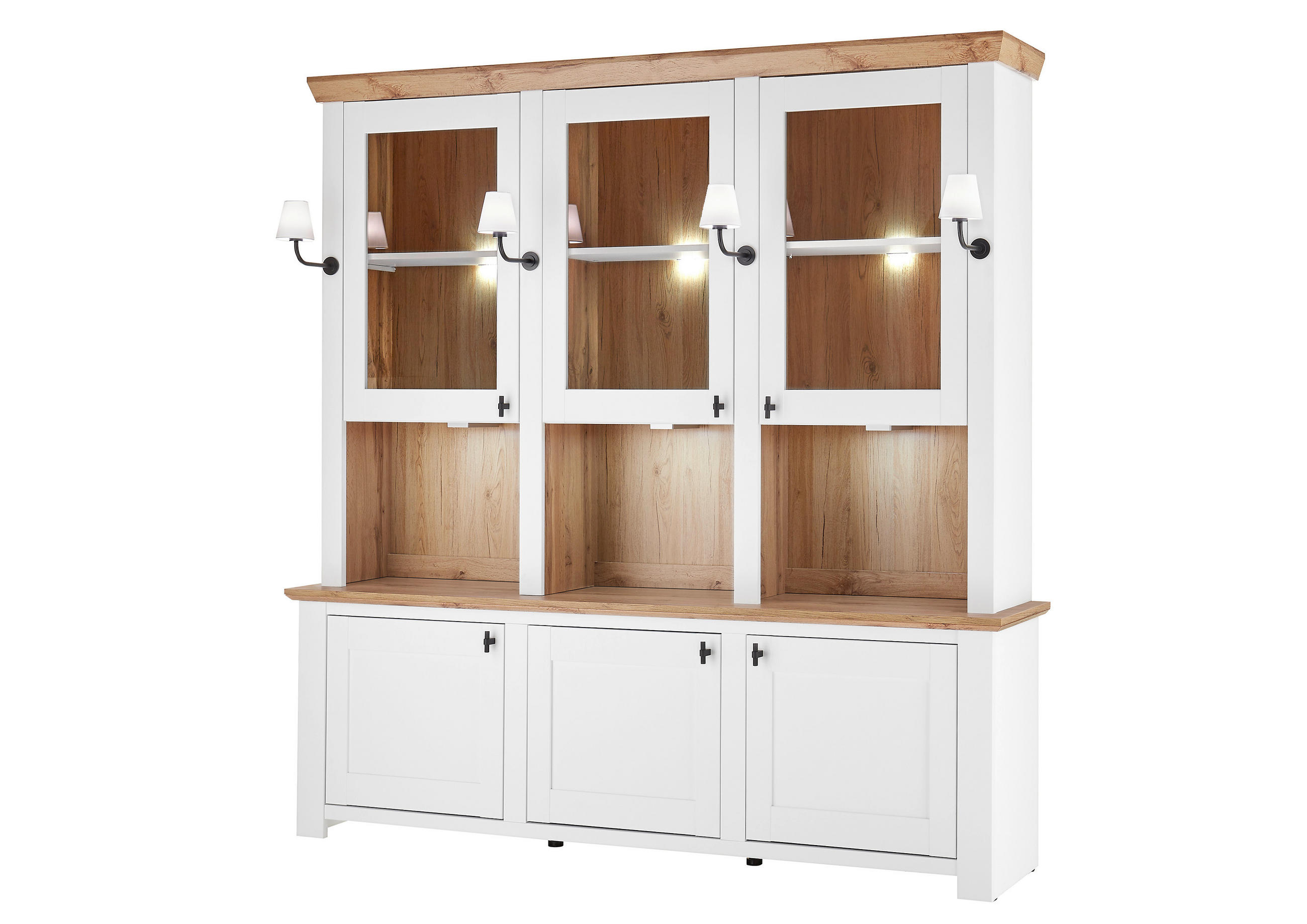 MEHRZWECKSCHRANK 198/206/45 cm  in Eichefarben, Pinienfarben  - Eichefarben/Eiche Wotan, Design, Holzwerkstoff/Metall (198/206/45cm) - MID.YOU