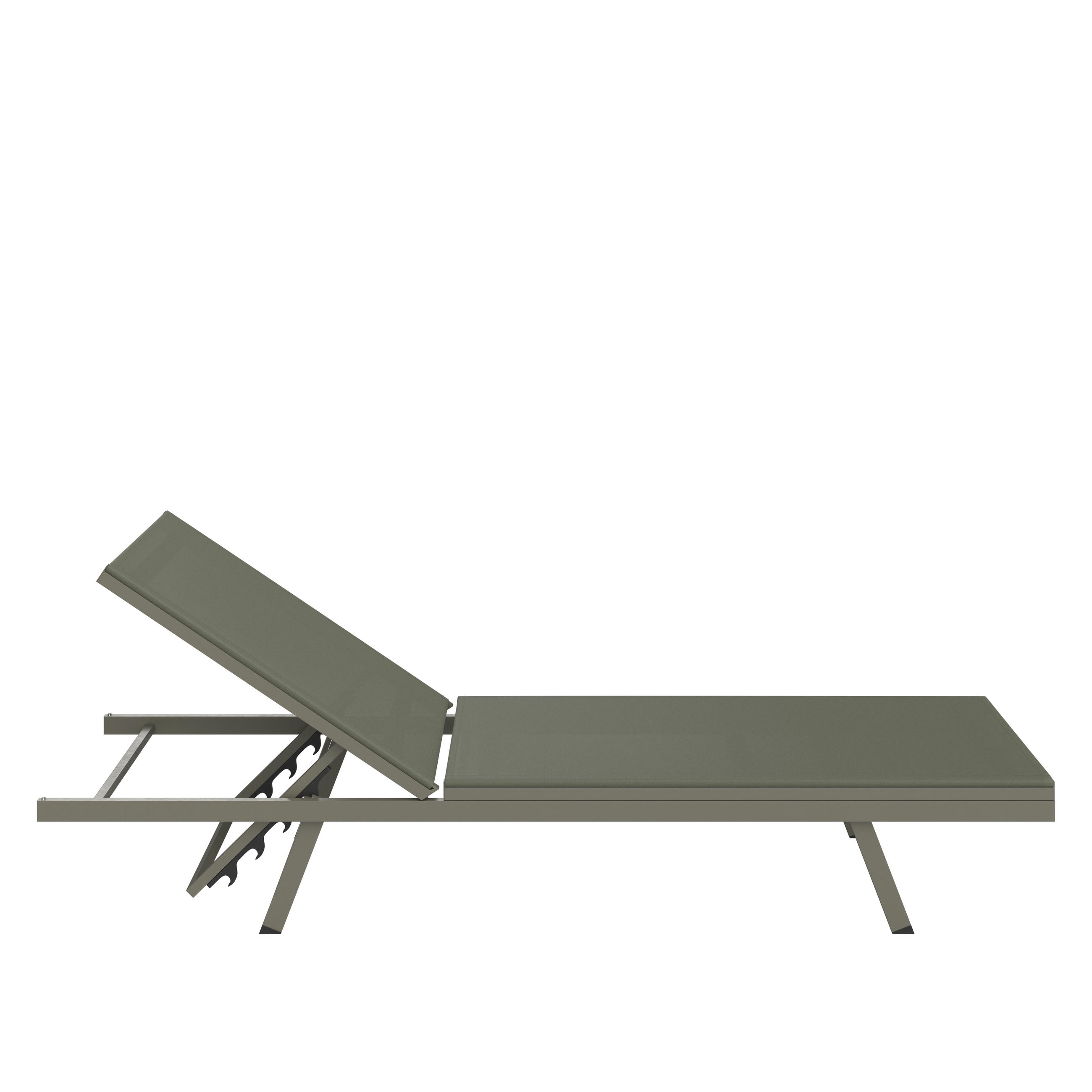 LEŽALJKA ZA SUNČANJE zelena - zelena, Moderno, metal/tekstil (64/30/197cm) - Ambia Garden
