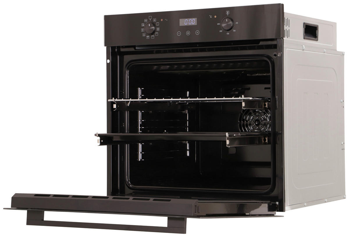 EINBAUBACKOFEN AB701-19  - Schwarz, Basics, Glas/Kunststoff (59,5/59,5/57,5cm) - Respekta