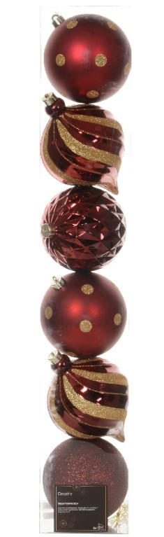 XXXLutz Christbaumkugel-Set Rot 15.00x15.00x15.00 cm