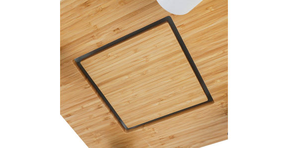 LED-STRAHLER 40/40/14 cm - Schwarz/Naturfarben, KONVENTIONELL, Naturmaterialien/Kunststoff (40/40/14cm) - Novel