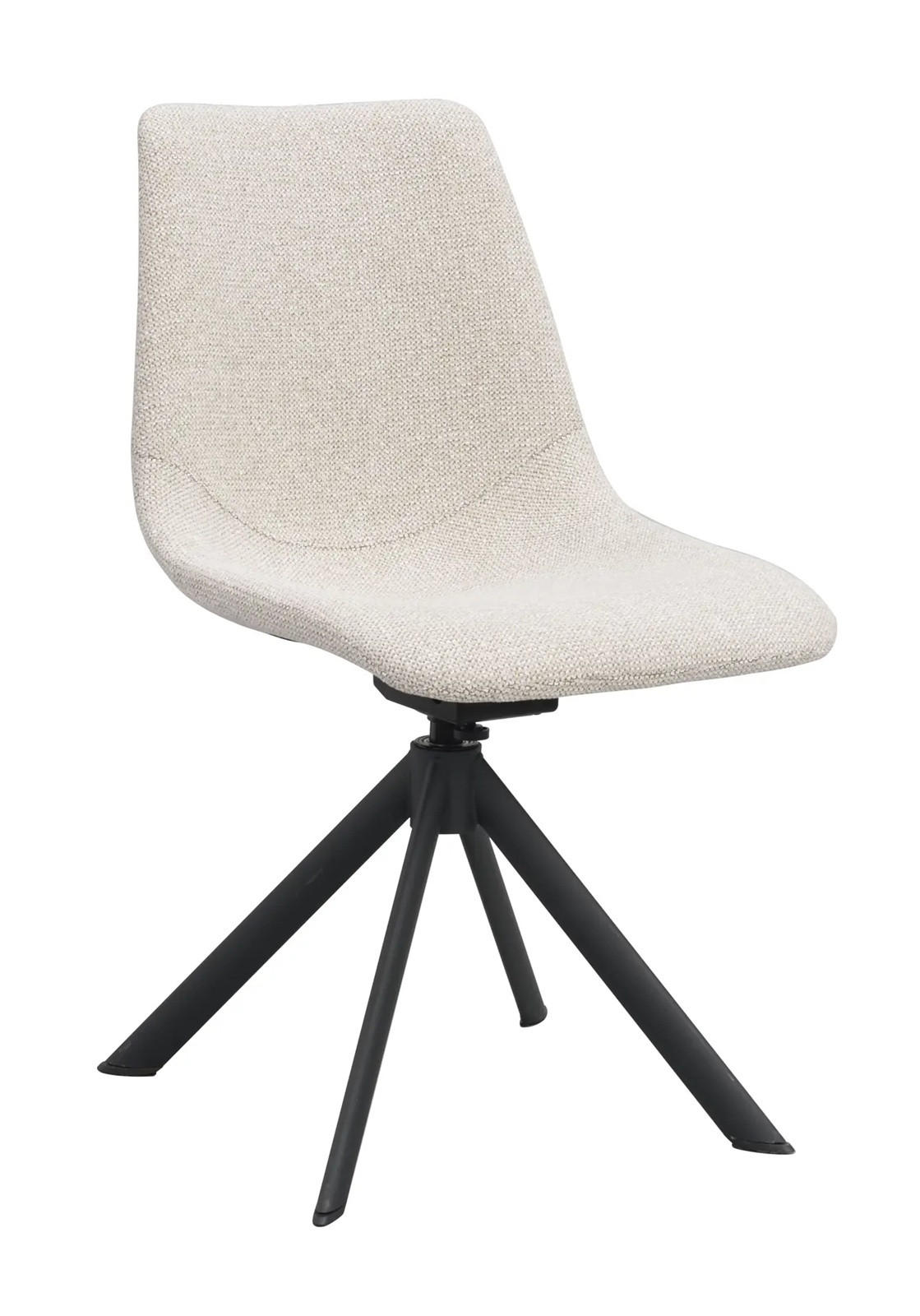 STOL MED ARMSTÖD  vippfunktion, 360° vridbar sits   - beige/svart, Klassisk, metall/textil (46/84/60cm) - Rowico