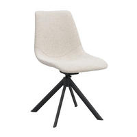 STOL MED ARMSTÖD  vippfunktion, 360° vridbar sits   - beige/svart, Klassisk, metall/textil (46/84/60cm) - Rowico