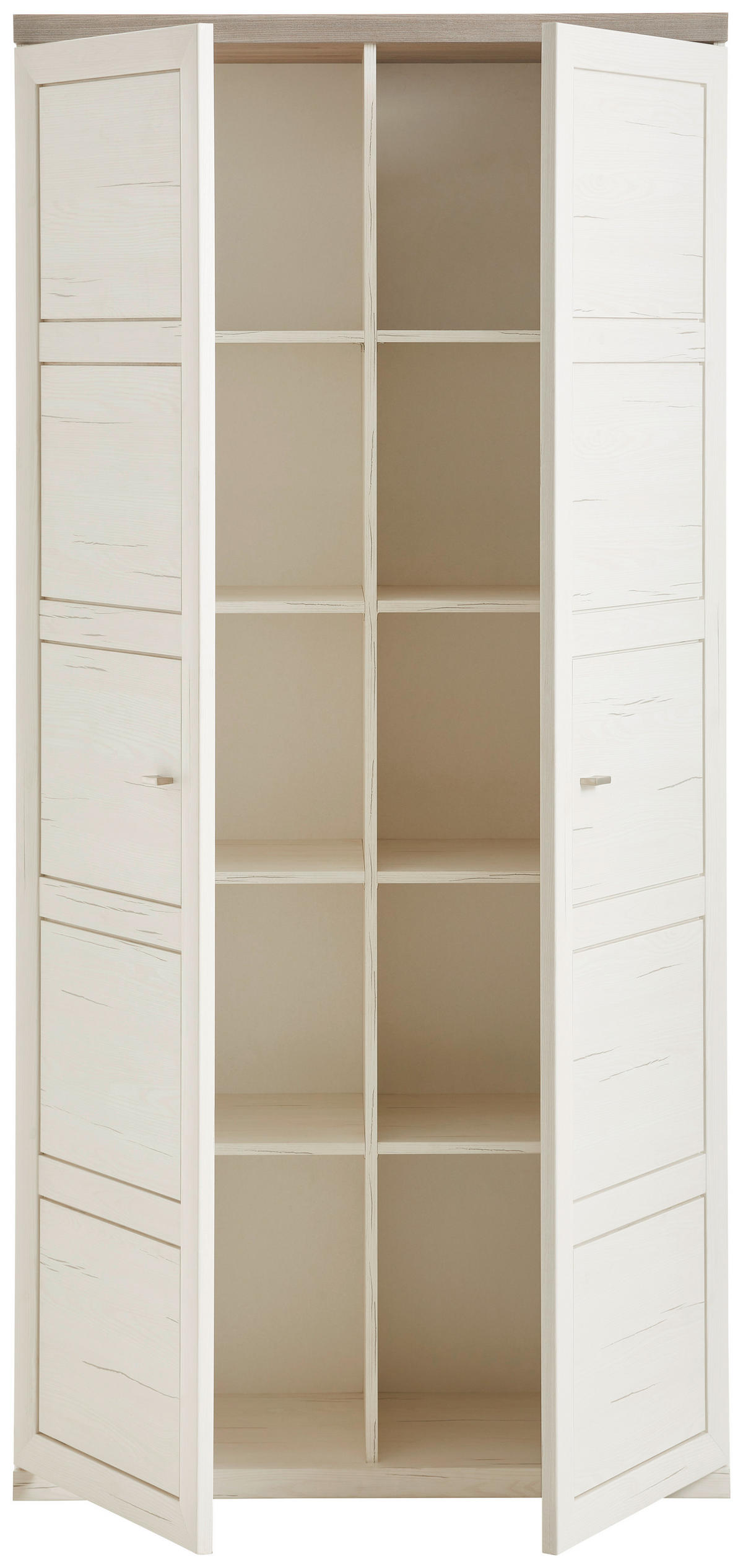 MAPPSKÅP - vit/grå, Modern, trämaterial (100,8/209,2/43cm) - Hom`in