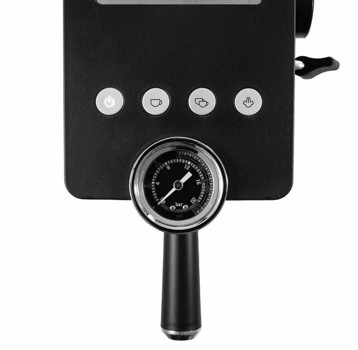 ESPRESSOMASCHINE Barista  - Silberfarben/Schwarz, Design, Kunststoff/Metall (29,5/14/29cm)